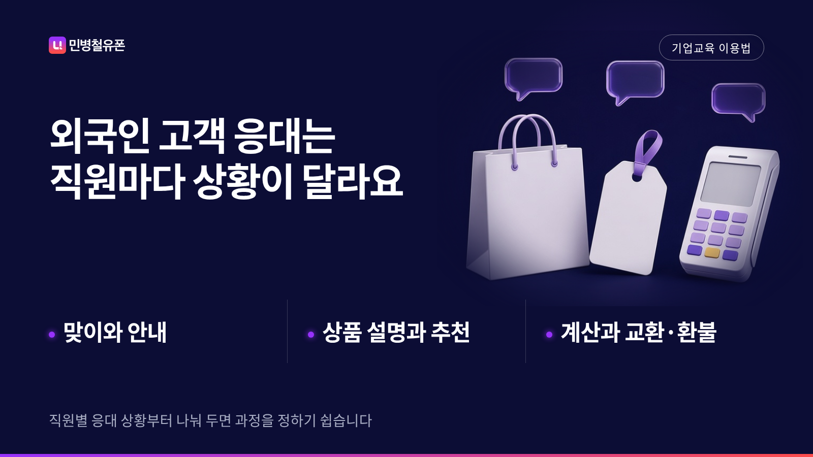 외국인 고객 응대 상황별 직원 역할